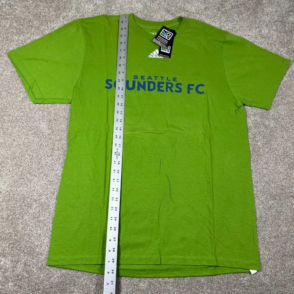 Adidas Mens L Green Graphic Seattle Sounders FC Soccer‎ MLS The Go-To Tee NWT
